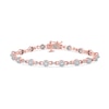 Thumbnail Image 2 of 1.50 CT. T.W. Multi-Diamond Alternating Link Line Bracelet in 10K Rose Gold - 7.25"