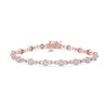 Thumbnail Image 1 of 1.50 CT. T.W. Multi-Diamond Alternating Link Line Bracelet in 10K Rose Gold - 7.25"