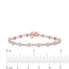 Thumbnail Image 3 of 1.50 CT. T.W. Multi-Diamond Alternating Link Line Bracelet in 10K Rose Gold - 7.25"