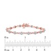 Thumbnail Image 4 of 1.50 CT. T.W. Multi-Diamond Alternating Link Line Bracelet in 10K Rose Gold - 7.25"