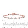 Thumbnail Image 3 of 1.50 CT. T.W. Multi-Diamond Alternating Link Line Bracelet in 10K Rose Gold - 7.25"