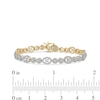 Thumbnail Image 4 of 2.00 CT. T.W. Multi-Diamond Oval and Round Alternating Link Line Bracelet in 10K Gold - 7.25"