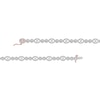 Thumbnail Image 3 of 2.00 CT. T.W. Multi-Diamond Oval and Round Alternating Link Line Bracelet in 10K Rose Gold - 7.25"