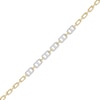 Thumbnail Image 2 of 1.00 CT. T.W. Diamond Mariner Chain Alternating Link Bracelet in 10K Gold - 8.5"