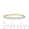 Thumbnail Image 4 of 1.00 CT. T.W. Diamond Mariner Chain Alternating Link Bracelet in 10K Gold - 8.5"