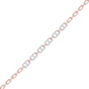 Thumbnail Image 2 of 1.00 CT. T.W. Diamond Mariner Chain Alternating Link Bracelet in 10K Rose Gold - 8.5"