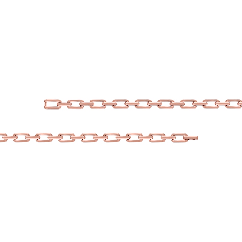 Main Image 3 of 1.00 CT. T.W. Diamond Mariner Chain Alternating Link Bracelet in 10K Rose Gold - 8.5"