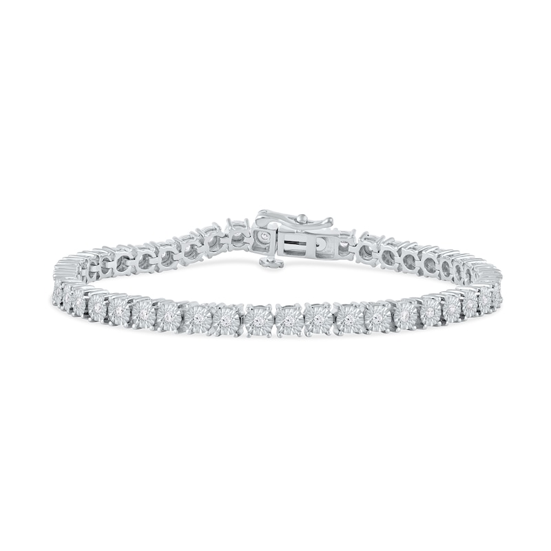 Main Image 2 of 0.50 CT. T.W. Diamond Tennis Bracelet in 14K White Gold - 6.5"