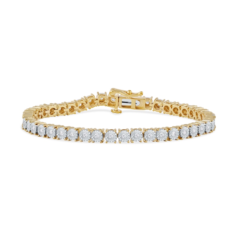 Main Image 2 of 0.50 CT. T.W. Diamond Tennis Bracelet in 14K Gold - 6.5"