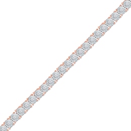 0.50 CT. T.W. Diamond Tennis Bracelet in 14K Rose Gold - 6.5&quot;