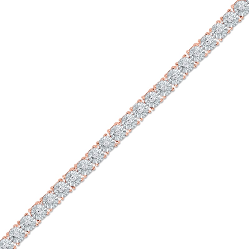 Main Image 1 of 0.50 CT. T.W. Diamond Tennis Bracelet in 14K Rose Gold - 6.5"