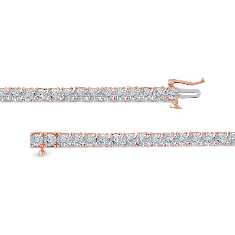 Main Image 3 of 0.50 CT. T.W. Diamond Tennis Bracelet in 14K Rose Gold - 6.5"