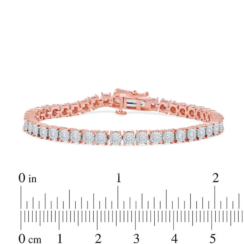 0.50 CT. T.W. Diamond Tennis Bracelet in 14K Rose Gold - 6.5"