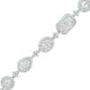 Thumbnail Image 0 of 0.50 CT. T.W. Multi-Diamond Alternating Shape Line Bracelet in Sterling Silver – 7.5"