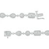 Thumbnail Image 2 of 0.50 CT. T.W. Multi-Diamond Alternating Shape Line Bracelet in Sterling Silver – 7.5"