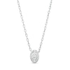 0.16 CT. T.W. Diamond Oval-Shaped Pendant in 10K White Gold