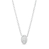Thumbnail Image 1 of 0.16 CT. T.W. Diamond Oval-Shaped Pendant in 10K White Gold