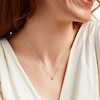 Thumbnail Image 2 of 0.16 CT. T.W. Diamond Oval-Shaped Pendant in 10K White Gold