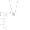 Thumbnail Image 3 of 0.16 CT. T.W. Diamond Oval-Shaped Pendant in 10K White Gold