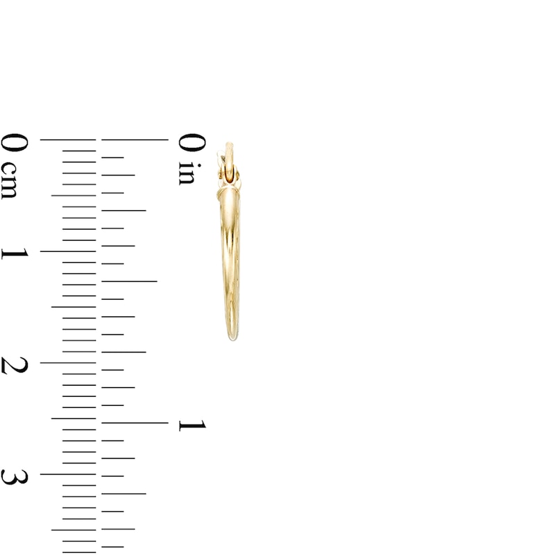 Diamond-Cut Three Piece Hoop Earrings Set in 10K Gold
