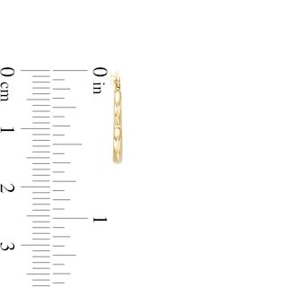 Diamond-Cut Three Piece Hoop Earrings Set in 10K Gold