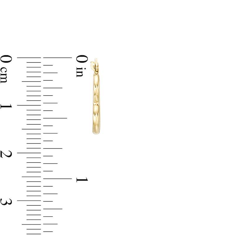 Diamond-Cut Three Piece Hoop Earrings Set in 10K Gold