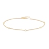 Thumbnail Image 1 of 0.16 CT. T.W. Diamond Five Stone Station Anklet in 10K Gold – 10"