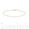 Thumbnail Image 3 of 0.16 CT. T.W. Diamond Five Stone Station Anklet in 10K Gold – 10"