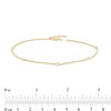 Thumbnail Image 4 of 0.16 CT. T.W. Diamond Five Stone Station Anklet in 10K Gold – 10"