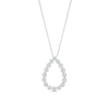 Thumbnail Image 1 of 1.00 CT. T.W. Multi-Diamond Open Teardrop Pendant in 10K White Gold