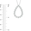 Thumbnail Image 3 of 1.00 CT. T.W. Multi-Diamond Open Teardrop Pendant in 10K White Gold