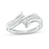 Thumbnail Image 0 of 0.20 CT. T.W. Diamond Graduated Bypass Ring in 10K White Gold