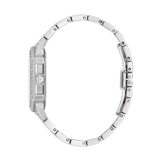Men's Bulova Octava Crystal Accent Watch with Square Silver-Tone Dial (Model: 96A285)