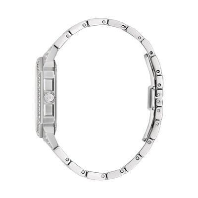 Men's Bulova Octava Crystal Accent Watch with Square Silver-Tone Dial (Model: 96A285)