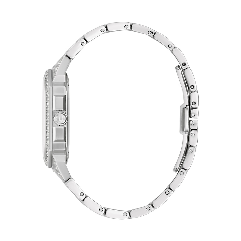 Main Image 2 of Men's Bulova Octava Crystal Accent Watch with Square Silver-Tone Dial (Model: 96A285)