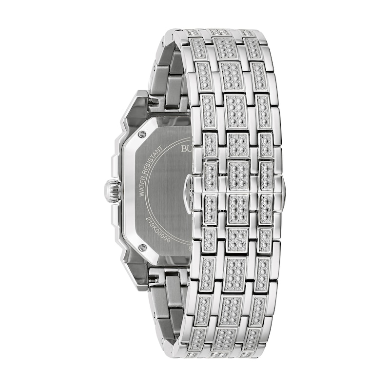 Main Image 3 of Men's Bulova Octava Crystal Accent Watch with Square Silver-Tone Dial (Model: 96A285)