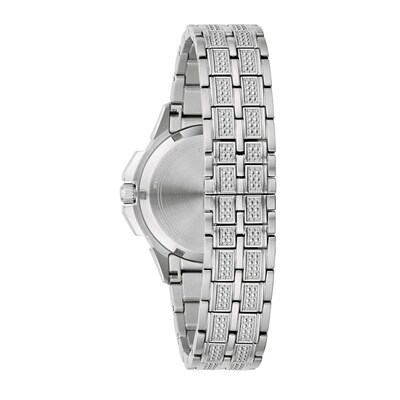 Ladies' Bulova Octava Crystal Accent Watch with Silver-Tone Dial (Model: 96L305)