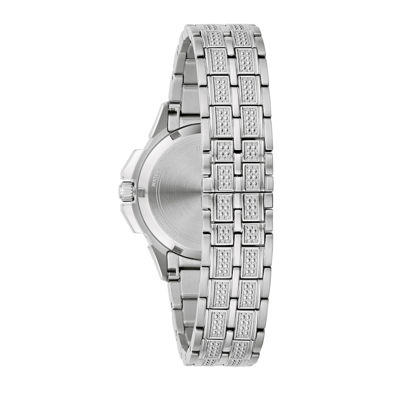 Main Image 3 of Ladies' Bulova Octava Crystal Accent Watch with Silver-Tone Dial (Model: 96L305)