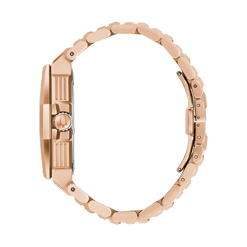Main Image 2 of Men's Bulova Precisionist X Diamond Accent Rose-Tone Watch with Black Dial (Model: 97D129)