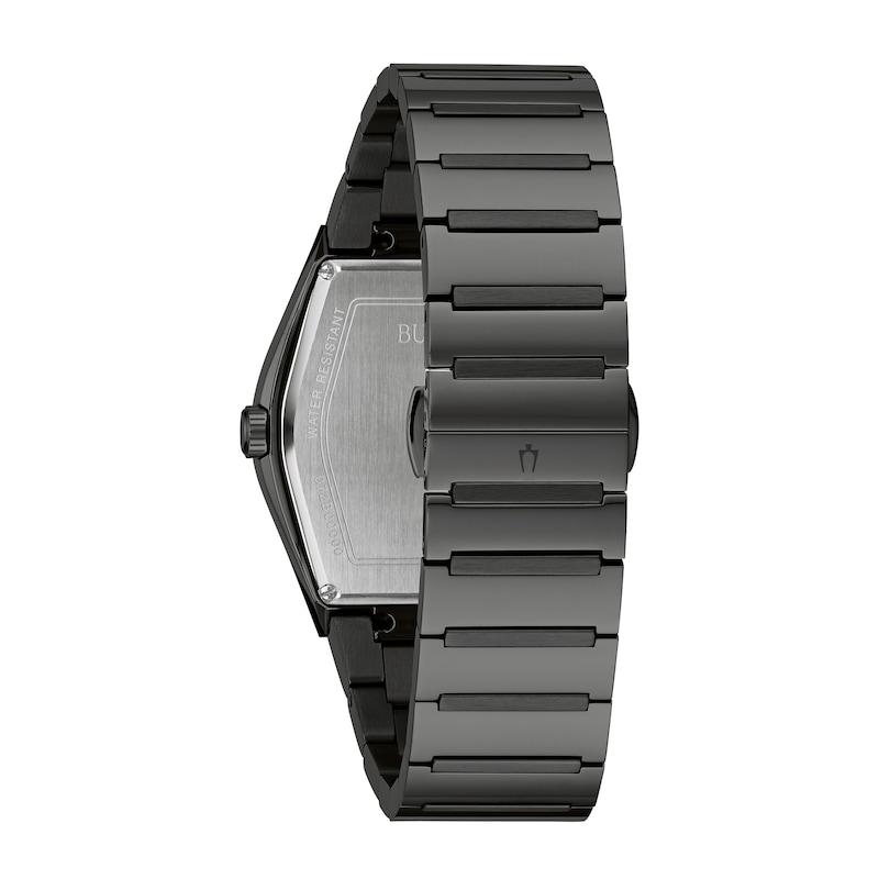 Main Image 4 of Men's Bulova Modern Gemini Diamond Accent Black Tonneau Watch (Model: 98D177)