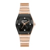 Thumbnail Image 0 of Ladies' Bulova Modern Gemini Diamond Accent Rose-Tone Strap with Tonneau Black Dial (Model: 97P158)