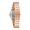 Thumbnail Image 4 of Ladies' Bulova Modern Gemini Diamond Accent Rose-Tone Strap with Tonneau Black Dial (Model: 97P158)