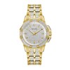 Thumbnail Image 1 of Ladies' Bulova Octava Crystal Gold-Tone Watch with Silver-Tone Dial (Model: 98L302)