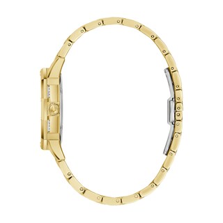 Ladies' Bulova Octava Crystal Gold-Tone Watch with Silver-Tone Dial (Model: 98L302)
