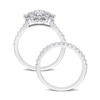 Thumbnail Image 4 of 1.50 CT. T.W. Oval Diamond Double Frame Bridal Set in 14K White Gold