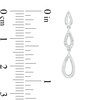 0.10 CT. T.W. Diamond Graduated Triple Teardrop Drop Earrings in Sterling Silver
