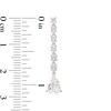 Pear-Shaped and Round White Lab-Created Sapphire Drop Earrings in Sterling Silver