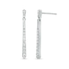Thumbnail Image 1 of 0.20 CT. T.W. Diamond Graduated Linear Drop Earrings in 10K White Gold