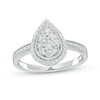 Thumbnail Image 0 of 0.50 CT. T.W. Pear-Shaped Multi-Diamond Frame Ring in 10K White Gold