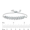 Thumbnail Image 2 of 0.25 CT. T.W. Diamond Twist Bolo Bracelet in Sterling Silver – 9.5"